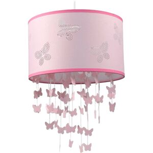 Relaxdays Children's Room Pendant Light, Butterfly Design, E27, Lampshade & Mobile, HxD: 158 x 30 cm, Pink Relaxdays Children's Room Pendant Light, Butterfly Design, E27, Lampshade & Mobile, HxD: 158 x 30 cm, Pink