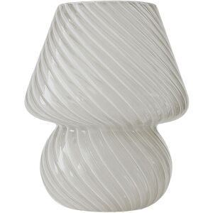 Relaxdays table lamp, mushroom design, glass, E27, battery-powered bedside lamp, HxD: 24 x 16 cm, touch function, white Relaxdays table lamp, mushroom design, glass, E27, battery-powered bedside lamp, HxD: 24 x 16 cm, touch function, white