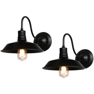 NORCKS Retro Antique Wall Sconce Iron Wrought Metal Wall Light Creative Nostalgic Industrial Wall Lamp For Cafe Office Black 26Cm(2X) NORCKS Retro Antique Wall Sconce Iron Wrought Metal Wall Light Creative Nostalgic Industrial Wall Lamp For Cafe Office Black 26Cm(2X)
