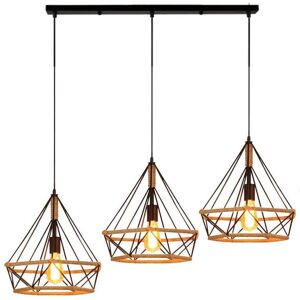 STOEX 3 Lights Black Vintage Pendant Light Metal Geometric Cage Chandelier Adjustable Height for Bedroom Dining Room STOEX 3 Lights Black Vintage Pendant Light Metal Geometric Cage Chandelier Adjustable Height for Bedroom Dining Room