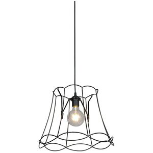 QAZQA Retro Pendant Light Black 40 cm - Granny Frame QAZQA Retro Pendant Light Black 40 cm - Granny Frame