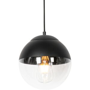 QAZQA Retro Pendant Lamp - Eclipse - Black - 20cm QAZQA Retro Pendant Lamp - Eclipse - Black - 20cm