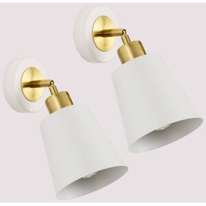 Wottes - Industrial Wall Lamp White Indoor Wall Sconce Rotatable Wall Light Metal Lighting Fixture for Kitchen Island Bar Cafe 2Pcs Wottes - Industrial Wall Lamp White Indoor Wall Sconce Rotatable Wall Light Metal Lighting Fixture for Kitchen Island Bar Cafe 2Pcs
