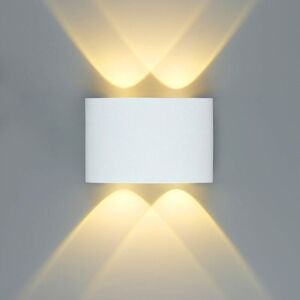 STOEX Retro Led Wall Light 4W Nordic Wall Lights White Modern Wall Sconce Simple Wall Lights For Bedroom Living Room Warm White STOEX Retro Led Wall Light 4W Nordic Wall Lights White Modern Wall Sconce Simple Wall Lights For Bedroom Living Room Warm White