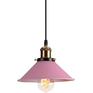 NORCKS Retro Pendant Light Pink Vintage Ceiling Light Ø22CM Industrial Ceiling Light Modern Pendant Lights For Restaurant Kitchen Cafe E27 NORCKS Retro Pendant Light Pink Vintage Ceiling Light Ø22CM Industrial Ceiling Light Modern Pendant Lights For Restaurant Kitchen Cafe E27
