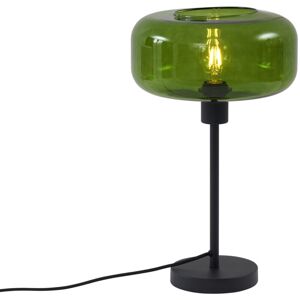 QAZQA Retro Table Lamp Black with Green Glass - Bizle QAZQA Retro Table Lamp Black with Green Glass - Bizle