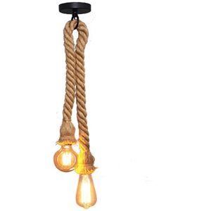 STOEX Retro Vintage Pendant Light Hemp Rope (100Cm) Industrial Pendant Lights E27 Double Head Antique Pendant Lights For Dining Hall Bar Restaurant STOEX Retro Vintage Pendant Light Hemp Rope (100Cm) Industrial Pendant Lights E27 Double Head Antique Pendant Lights For Dining Hall Bar Restaurant