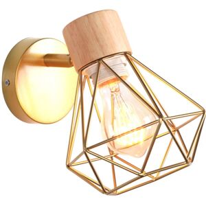 NORCKS Retro Wall Lights Modern Wall Lamp Indoor Wall Light Metal Wall Sconce, Dia15CM Angle Adjustable Gold For Bar Bedroom Office E27 NORCKS Retro Wall Lights Modern Wall Lamp Indoor Wall Light Metal Wall Sconce, Dia15CM Angle Adjustable Gold For Bar Bedroom Office E27