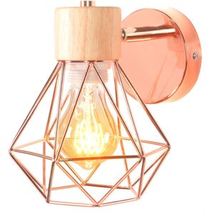 NORCKS Retro Wall Lights Modern Wall Lamp Indoor Wall Light Metal Wall Sconce, Dia15CM Angle Adjustable Rose Gold For Bar Bedroom Office E27 NORCKS Retro Wall Lights Modern Wall Lamp Indoor Wall Light Metal Wall Sconce, Dia15CM Angle Adjustable Rose Gold For Bar Bedroom Office E27