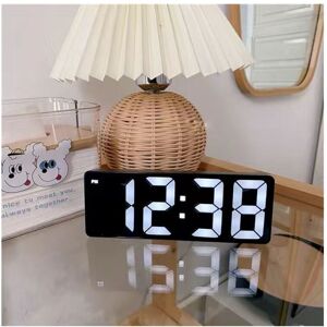 Serbia - Réveil numérique, réveil de chevet avec grand écran led, réveil sans tic-tac USB/alimenté par batterie avec température, répétition, date, 3 Serbia - Réveil numérique, réveil de chevet avec grand écran led, réveil sans tic-tac USB/alimenté par batterie avec température, répétition, date, 3