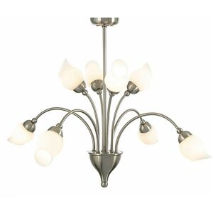Diyas - Inspired Clearance - Rimini Pendant 8 Light G9 Satin Chrome Diyas - Inspired Clearance - Rimini Pendant 8 Light G9 Satin Chrome