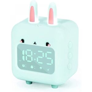 Serbia - Vert Réveil numérique pour enfants, lapin avec veilleuse, minuteur et répétition, horloge de chevet rechargeable par usb pour filles, Serbia - Vert Réveil numérique pour enfants, lapin avec veilleuse, minuteur et répétition, horloge de chevet rechargeable par usb pour filles,