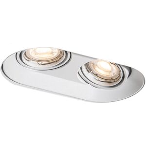 QAZQA Round Recessed Spotlight White GU10 50mm 2-Light - Hubs QAZQA Round Recessed Spotlight White GU10 50mm 2-Light - Hubs