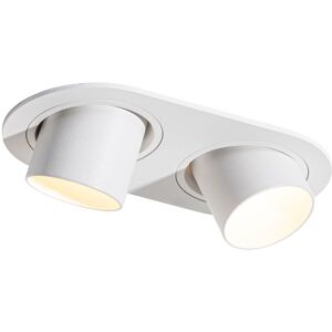 QAZQA Rounded Recessed Spotlight White GU10 35mm Tiltable 2-Light - Installa QAZQA Rounded Recessed Spotlight White GU10 35mm Tiltable 2-Light - Installa