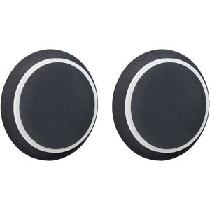 BELIANI Set of 2 Wall Lamps SEMNON LED Metal Black BELIANI Set of 2 Wall Lamps SEMNON LED Metal Black