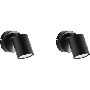 BELIANI Set of 2 Wall Lamps NYANDO Metal Black BELIANI Set of 2 Wall Lamps NYANDO Metal Black