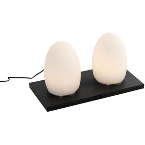 QAZQA Modern Set of 2 Rechargeable RGBW White Table Lamps - Eggo QAZQA Modern Set of 2 Rechargeable RGBW White Table Lamps - Eggo