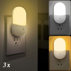 Ymyny - Set of 3 led night light sockets for children's or baby's room, white and warm white mumu Ymyny - Set of 3 led night light sockets for children's or baby's room, white and warm white mumu