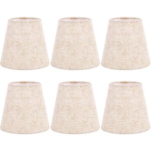 Tlily - Small Lamp Shade Clip on Bulb Set of 6 for Candelabra Bulbs, Barrel Fabric Lampshade Table Chandelier Wall Tlily - Small Lamp Shade Clip on Bulb Set of 6 for Candelabra Bulbs, Barrel Fabric Lampshade Table Chandelier Wall