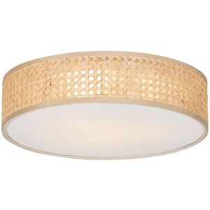 Qazqa Natural Rattan Smart Ceiling Light - 40cm, 3 Lights Qazqa Natural Rattan Smart Ceiling Light - 40cm, 3 Lights