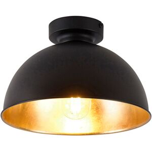 Qazqa Industrial Smart Black Gold 28cm WiFi Ceiling Light - Magnax Qazqa Industrial Smart Black Gold 28cm WiFi Ceiling Light - Magnax
