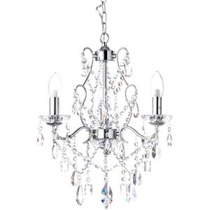 Litecraft - Spa Pro Anya Chandelier Bathroom 3 Arm IP44 Fitting - Polished Chrome Litecraft - Spa Pro Anya Chandelier Bathroom 3 Arm IP44 Fitting - Polished Chrome