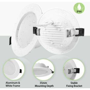TRIMEC Spot encastrable mur et plafond 10 x 5W Spot led Encastrable Extra Plat, IP44 Spot led Salle de Bain, 310LM Blanc Froid 6000K, Ultra-mince 35MM, TRIMEC Spot encastrable mur et plafond 10 x 5W Spot led Encastrable Extra Plat, IP44 Spot led Salle de Bain, 310LM Blanc Froid 6000K, Ultra-mince 35MM,