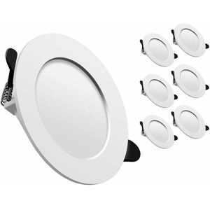 Trimec - Spot encastrable mur et plafond Spot Led Encastrable, Extra Plat 25mm, 6000k Blanc Froid, 5w 500lm Downlight Encastré Incandescence Intégrée Trimec - Spot encastrable mur et plafond Spot Led Encastrable, Extra Plat 25mm, 6000k Blanc Froid, 5w 500lm Downlight Encastré Incandescence Intégrée