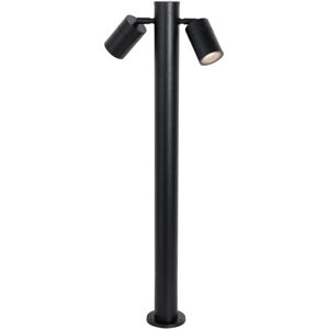 Qazqa Black Outdoor Adjustable Floor Lamp - Modern Design - IP44 Qazqa Black Outdoor Adjustable Floor Lamp - Modern Design - IP44