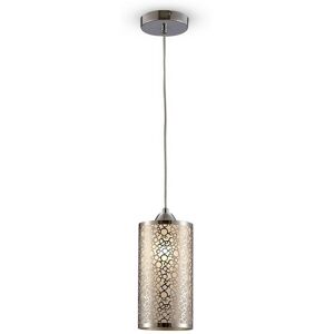 Inspired Lighting - Inspired Deco - Charon - Circle Pattern Ceiling Pendant 1 Light E27 Polished Chrome Inspired Lighting - Inspired Deco - Charon - Circle Pattern Ceiling Pendant 1 Light E27 Polished Chrome