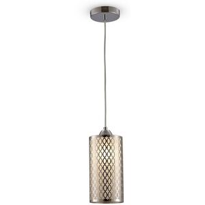 Inspired Lighting - Inspired Deco - Charon - Oval Pattern Ceiling Pendant 1 Light E27 Polished Chrome Inspired Lighting - Inspired Deco - Charon - Oval Pattern Ceiling Pendant 1 Light E27 Polished Chrome