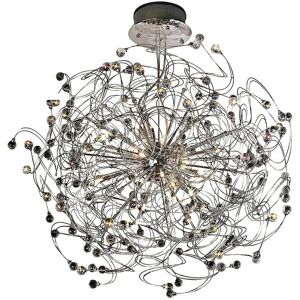 DIYAS Inspired Clearance - Messe Pendant 24 Light G4 Polished Chrome/Crystal, not led/cfl Compatible Item Weight: 15.3kg DIYAS Inspired Clearance - Messe Pendant 24 Light G4 Polished Chrome/Crystal, not led/cfl Compatible Item Weight: 15.3kg