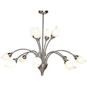 Diyas - Inspired Clearance - Rimini Pendant 12 Light G9 Satin Chrome Diyas - Inspired Clearance - Rimini Pendant 12 Light G9 Satin Chrome