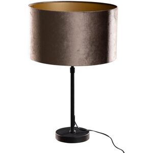 QAZQA Table Lamp Black with Velvet Shade Green 35cm - Parte QAZQA Table Lamp Black with Velvet Shade Green 35cm - Parte