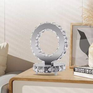 Cncest - Table Lamp, Crystal Table Lamp Crushed Diamond led Round Ring Bedside Light Desk Reading Lighting for Living Room, Dining Room, Study Room, Cncest - Table Lamp, Crystal Table Lamp Crushed Diamond led Round Ring Bedside Light Desk Reading Lighting for Living Room, Dining Room, Study Room,