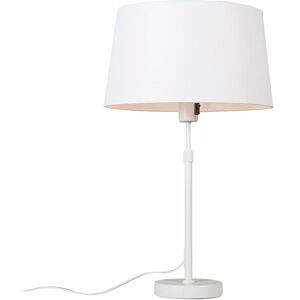 Qazqa Modern White Table Lamp - Adjustable Height, E27, 60W Qazqa Modern White Table Lamp - Adjustable Height, E27, 60W
