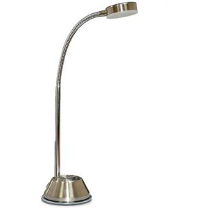 DIYAS Inspired Mantra Fusion Tobias Table Lamp 1 Light 3W led 3000K, 300lm, Satin Nickel/Frosted Acrylic/Polished Chrome, 3yrs Warranty DIYAS Inspired Mantra Fusion Tobias Table Lamp 1 Light 3W led 3000K, 300lm, Satin Nickel/Frosted Acrylic/Polished Chrome, 3yrs Warranty