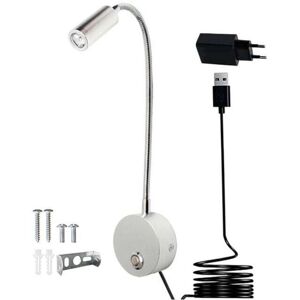 Ymyny - Touch Dimmable Wall Reading Lamp, led Bedside Reading Lamp with usb Port and Switch, with Plug, 3W Bedside Wall Lamp [Energy Efficiency Class Ymyny - Touch Dimmable Wall Reading Lamp, led Bedside Reading Lamp with usb Port and Switch, with Plug, 3W Bedside Wall Lamp [Energy Efficiency Class