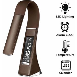 THSINDE U2 5W led desk lamp, dimmable screen, table lamp with alarm clock, calendar, time and temperature display, bedside lamp with 3 dimmable brightness THSINDE U2 5W led desk lamp, dimmable screen, table lamp with alarm clock, calendar, time and temperature display, bedside lamp with 3 dimmable brightness