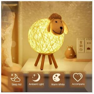 Veilleuse LED Mouton - Lampe de Chevet en Rotin, Projecteur Enfant, Lampe Nuit LED, Cadeau, 110cm USB Interrupteur Veilleuse LED Mouton - Lampe de Chevet en Rotin, Projecteur Enfant, Lampe Nuit LED, Cadeau, 110cm USB Interrupteur