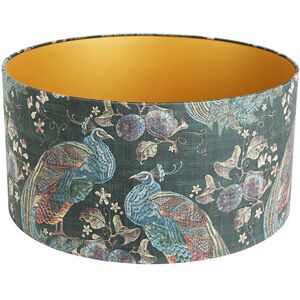 QAZQA Peacock Velvet Lampshade - Floor Lamp - 50/50/25 - Classic/Antique QAZQA Peacock Velvet Lampshade - Floor Lamp - 50/50/25 - Classic/Antique