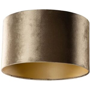 QAZQA Velvet Lampshade Bronze with Gold Interior 35/35/20 QAZQA Velvet Lampshade Bronze with Gold Interior 35/35/20