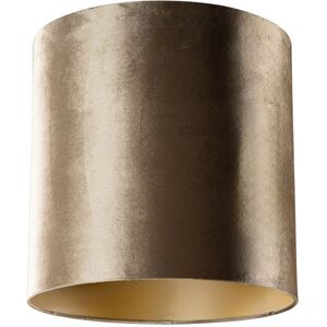 QAZQA Velvet Lampshade Bronze with Gold Interior 40/40/40 QAZQA Velvet Lampshade Bronze with Gold Interior 40/40/40