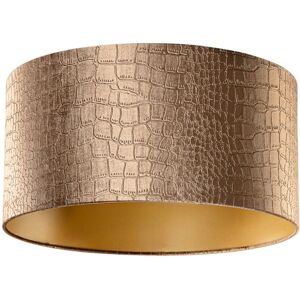 Qazqa - Velvet Lampshade Crocodile Design with Gold Interior 50/50/25 Qazqa - Velvet Lampshade Crocodile Design with Gold Interior 50/50/25