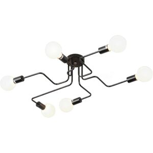 NORCKS Vintage Ceiling Light Industrial Chandelier Retro Ceiling Lamp Black With 6 E27 Lamp For Dining Room Living Room Bar Cafeteria Restaurant NORCKS Vintage Ceiling Light Industrial Chandelier Retro Ceiling Lamp Black With 6 E27 Lamp For Dining Room Living Room Bar Cafeteria Restaurant