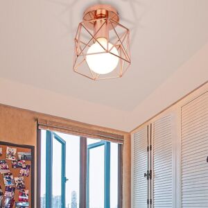 Stoex - Vintage Ceiling Light Iron Metal Lampshade Industrial Ceiling Lamp Retro Chandelier For Hallway Bedroom Kitchen Living Room Rose Gold Stoex - Vintage Ceiling Light Iron Metal Lampshade Industrial Ceiling Lamp Retro Chandelier For Hallway Bedroom Kitchen Living Room Rose Gold