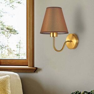 YMYNY Vintage Indoor Wall Lamp, Modern Wall Light with Fabric Shade Metal Wall Lamp Vintage Decoration Indoor Lighting for Bedroom Living Room (Coffee) mumu YMYNY Vintage Indoor Wall Lamp, Modern Wall Light with Fabric Shade Metal Wall Lamp Vintage Decoration Indoor Lighting for Bedroom Living Room (Coffee) mumu
