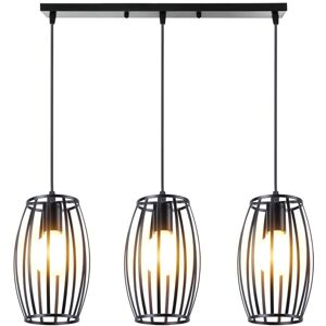 NORCKS Vintage Pendant Light 3 Lights Metal Lampshade Industrial Ceiling Light Creative Ceiling Light E27 For Kitchen Hallway Decorative Lighting Black NORCKS Vintage Pendant Light 3 Lights Metal Lampshade Industrial Ceiling Light Creative Ceiling Light E27 For Kitchen Hallway Decorative Lighting Black