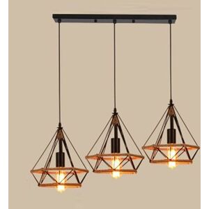 AXHUP Ceiling Lamp - 3 Lights Vintage Industrial Pendant in Canapa Rope AXHUP Ceiling Lamp - 3 Lights Vintage Industrial Pendant in Canapa Rope