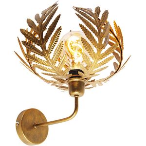 Qazqa Vintage Wall Lamp - Organic Steel - E27 Max 15W - Gold/Bronze Qazqa Vintage Wall Lamp - Organic Steel - E27 Max 15W - Gold/Bronze